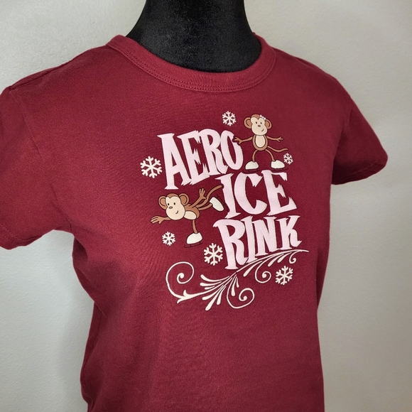 Aeropostale Dark Maroon Graphic T-Shirt - Picture 2 of 6